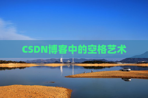 CSDN博客中的空格艺术